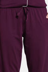 Zivame Winter Whispers Knit Cotton Pyjama Set - Pickled Beet — thumbnail 6